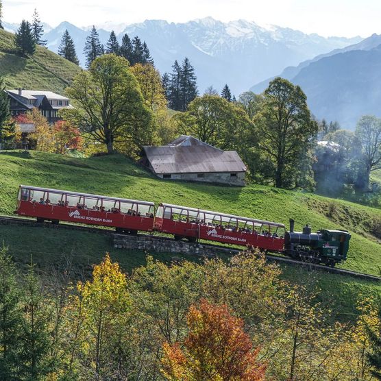 Die Brienz Rothorn Bahn auf der Planalp